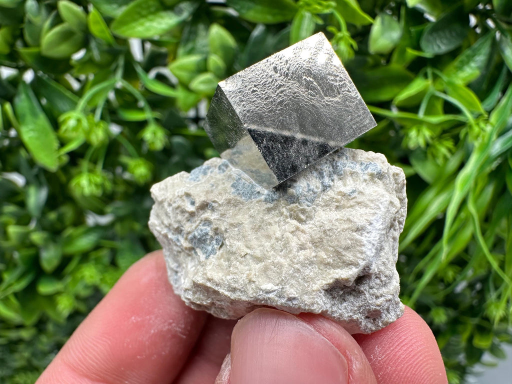 Large Pyrite Cube on Matrix, Navajun Spain, Home Decor Stone