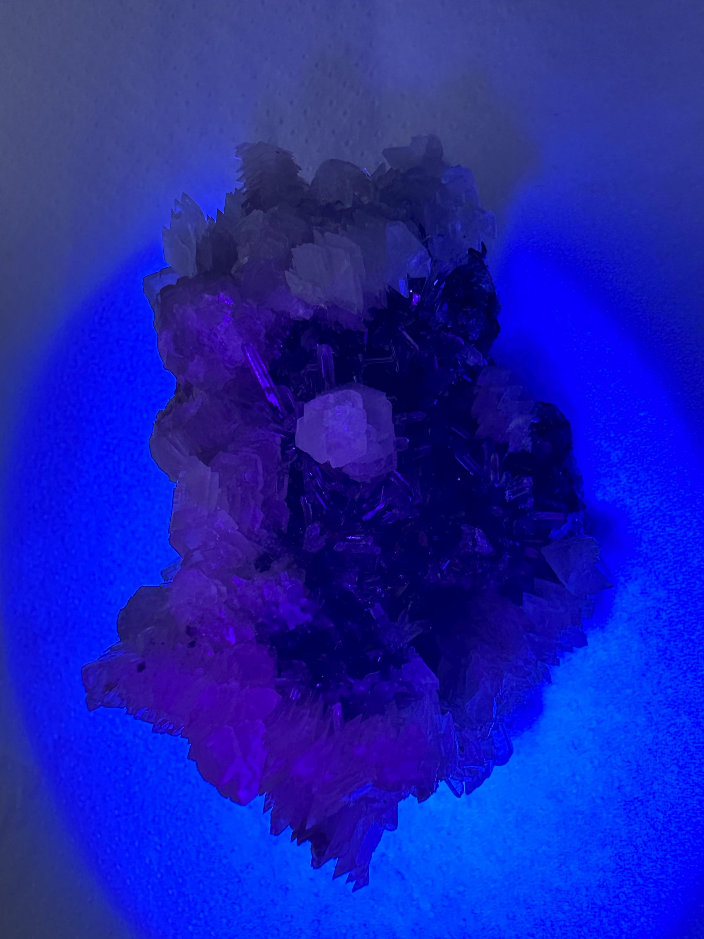 Quartz Crystal with Calcite and Chlorite - Borieva Mine, Bulgaria