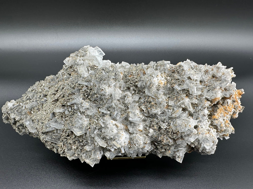Barite with Pyrite on Chalcedony, Androvo Mine, Bulgaria