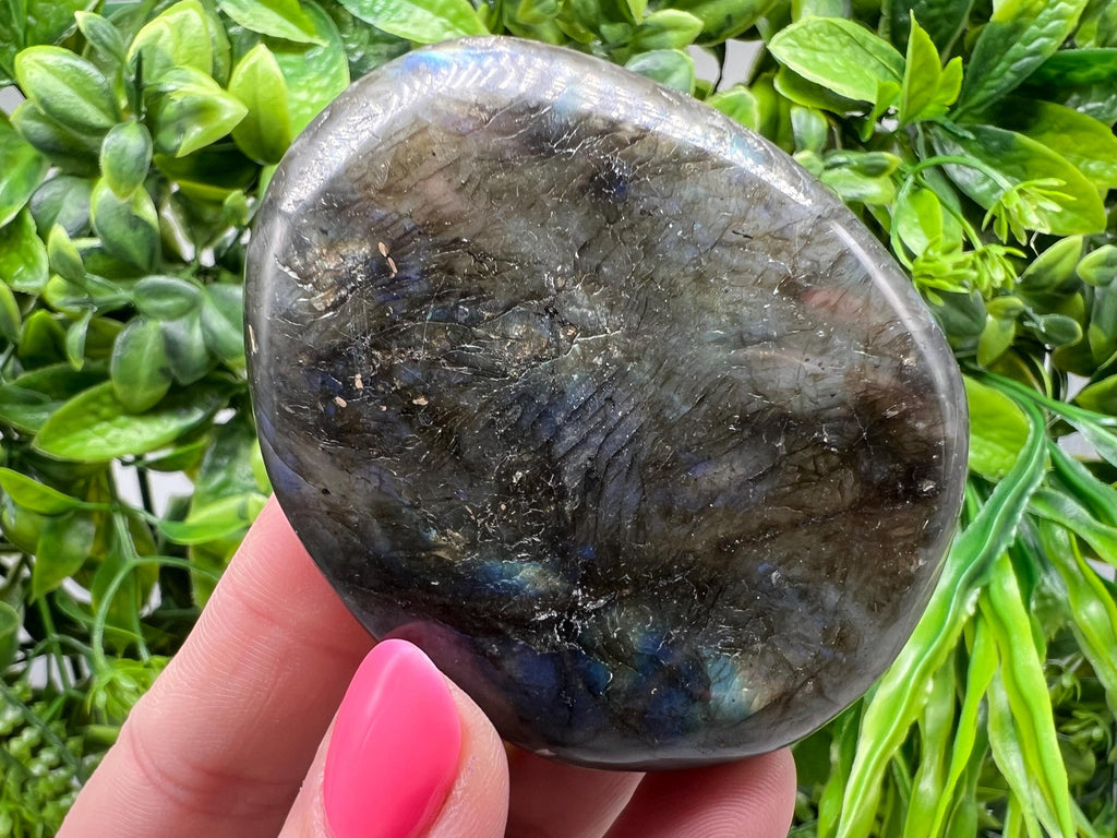 Polished Labradorite Stone: Multifire Crystal Decor Slab, Rainbow Sheen