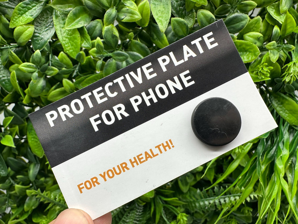 Shungite Phone Sticker, Origin Russia, Radiation Protection, Good Luck