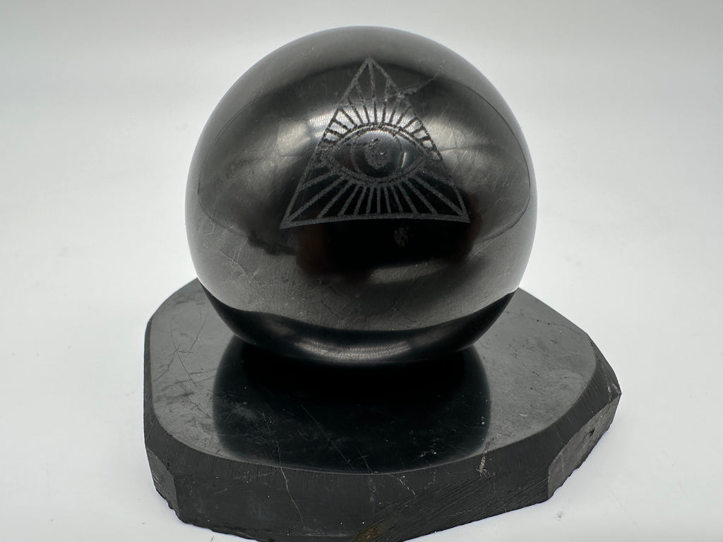 Shungite Sphere 5cm: Polished EMF Protection Crystal