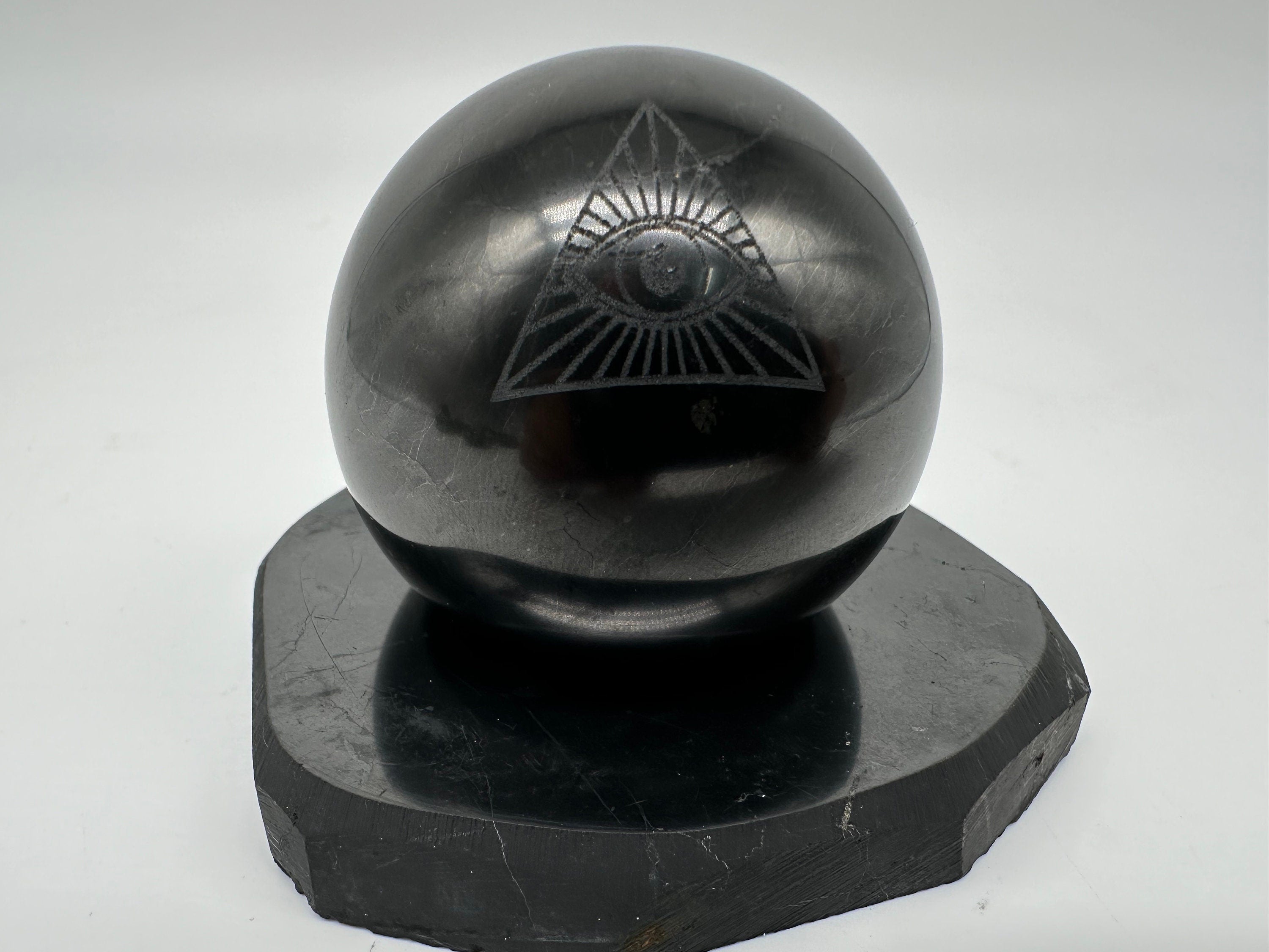 Shungite Sphere 5cm: Polished EMF Protection Crystal