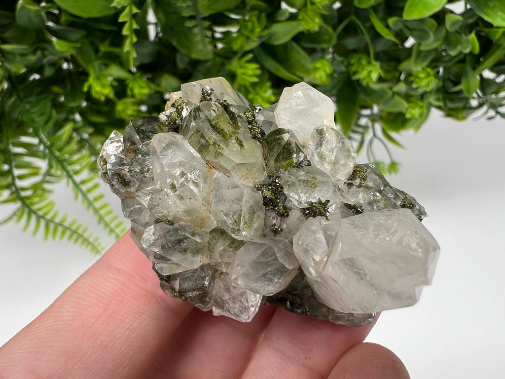 LARGE, Green Epidote with Quartz Crystals - Extremely Sparkly with Rainbows,souvenirs collection stone,gift,decor, Eastern Anatolian, Turkey
