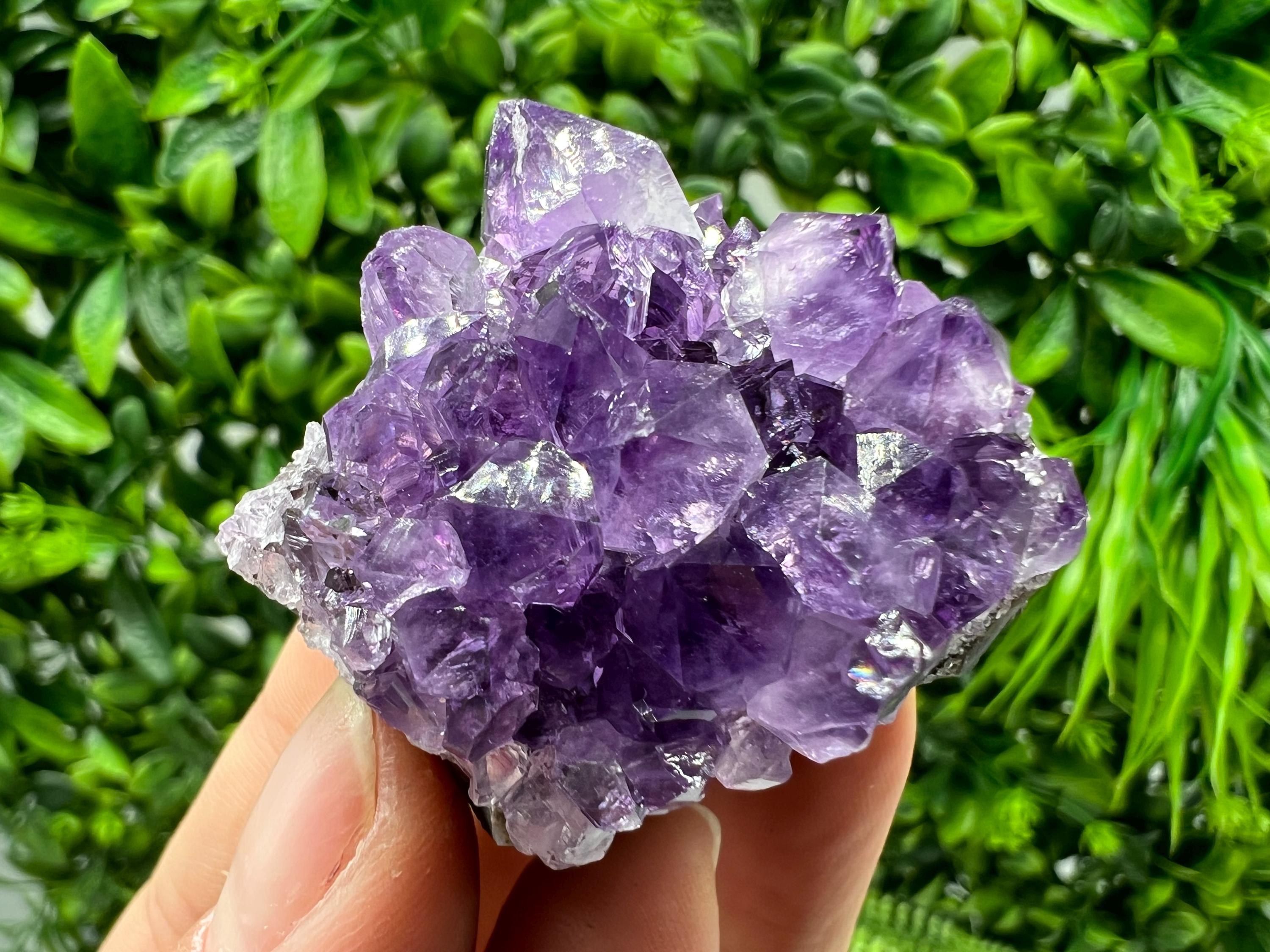 Uruguay Amethyst Cluster, Natural Purple Crystal, Home Decor