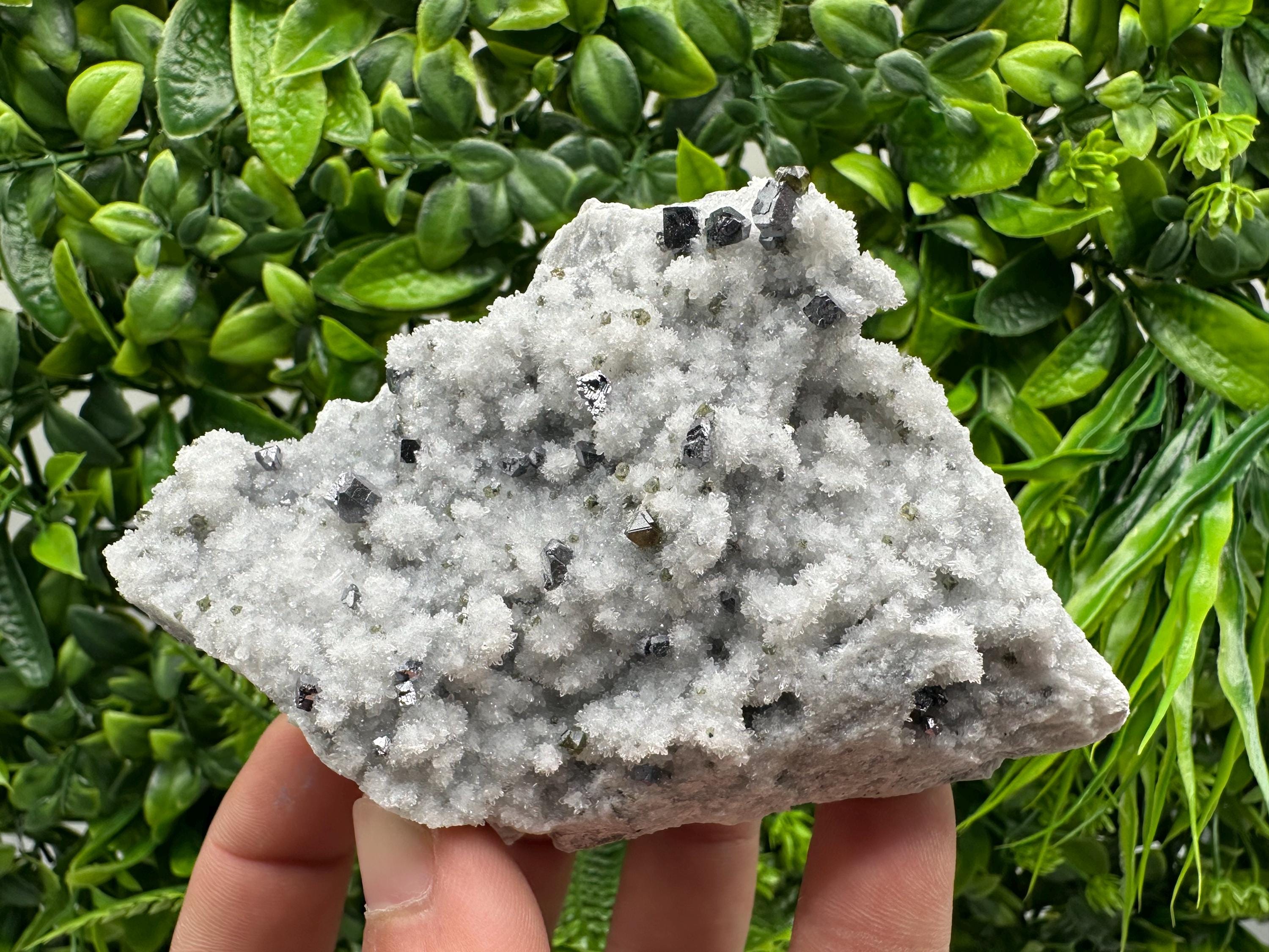 Mirror Galena with Cleiophane on Chalcedony, Madan Bulgaria