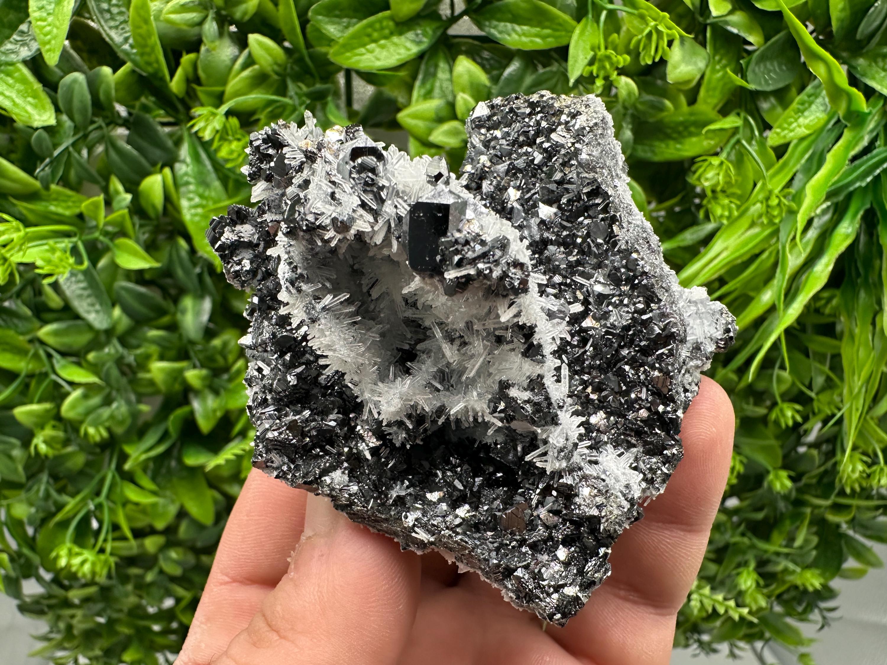 Melted Galena Sphalerite Calcite Pyrite Quartz Mineral Specimen, Borieva Mine Souvenir Crystal Home Decor
