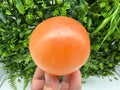 Orange Selenite Sphere – Natural Selenite Crystal Ball – Reiki Healing Crystal – Energy Cleansing Stone – Meditation Crystal Spiritual Decor