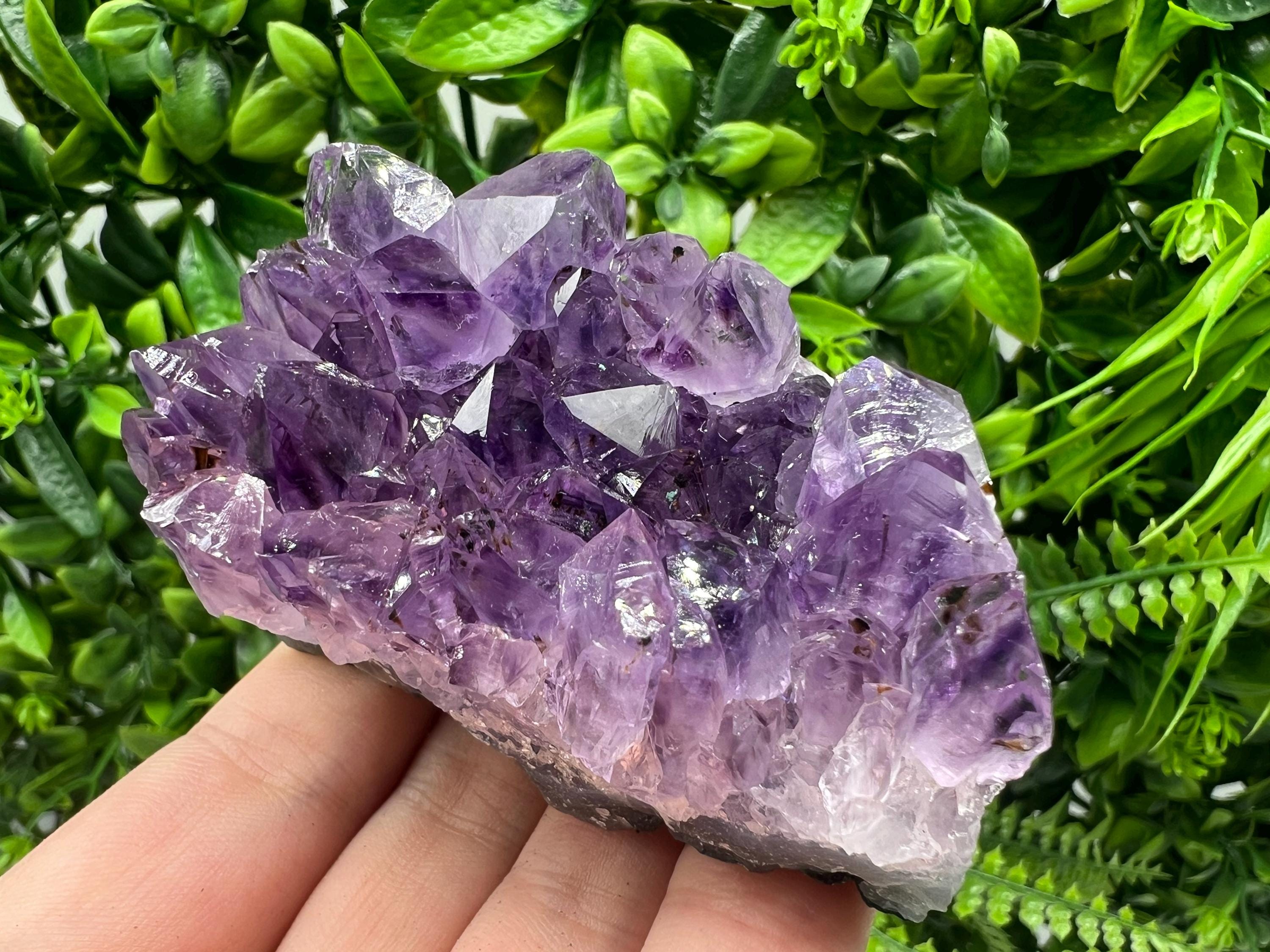 Uruguay Amethyst Crystal: Purple Quartz Home Decor, Energy Stone