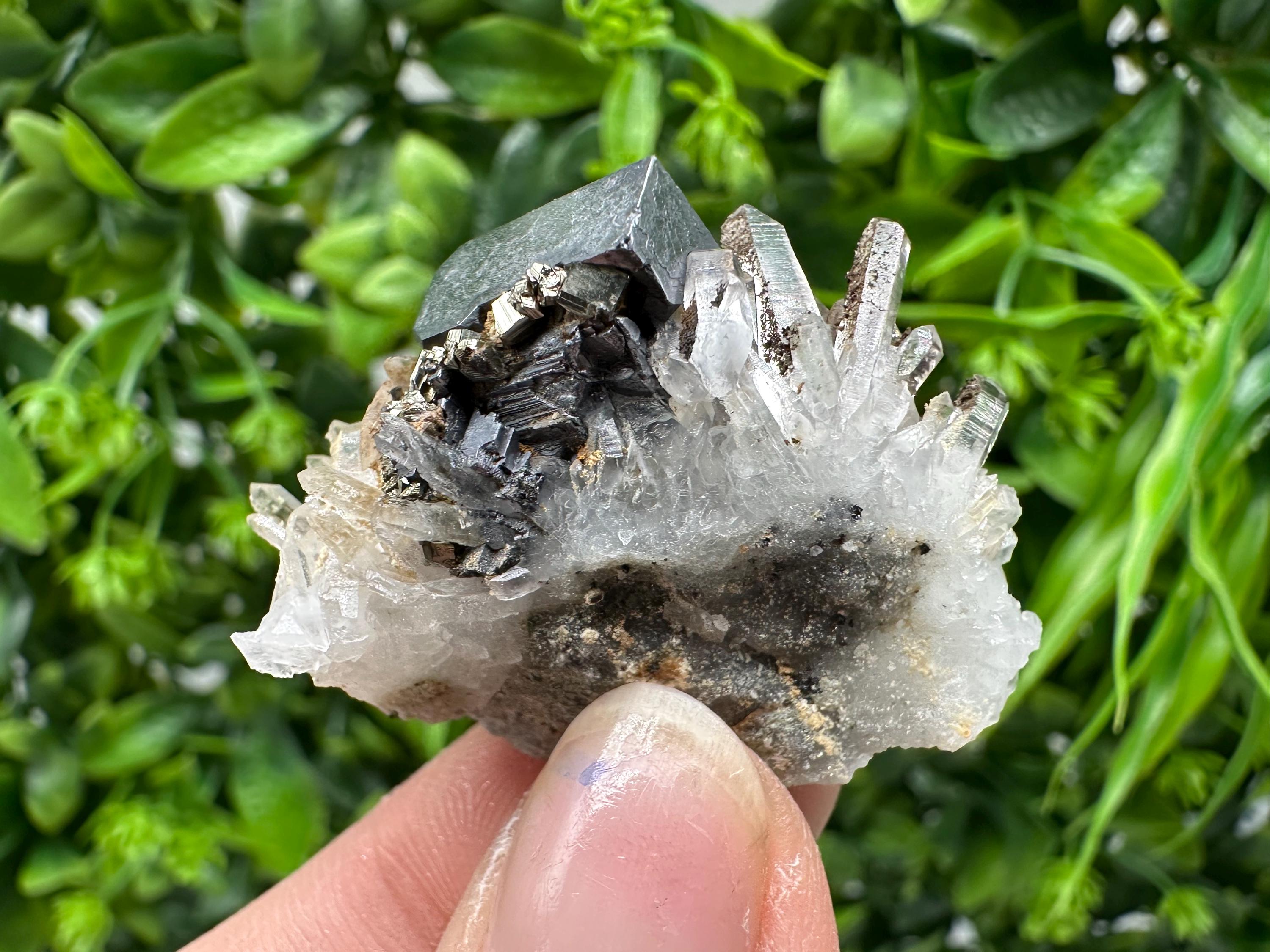 Stunning Galena,Sphalerite on Quartz whit Siderite from 9 th September mine,Madan,Bulgaria,Natural,collectible mineral specimen,home decor