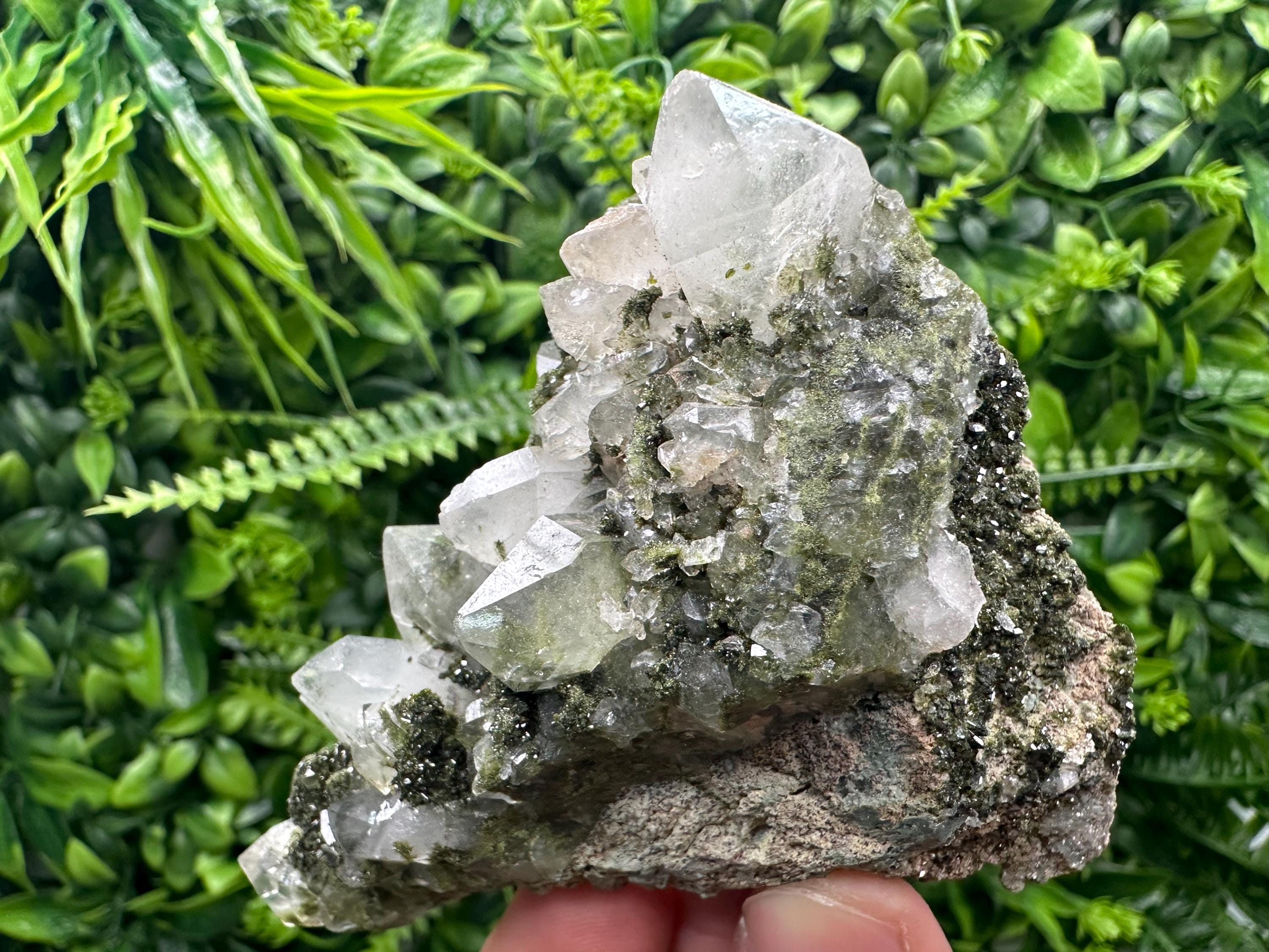 Rainbow Epidote with Quartz, Hakkari Turkey Mineral Specimen