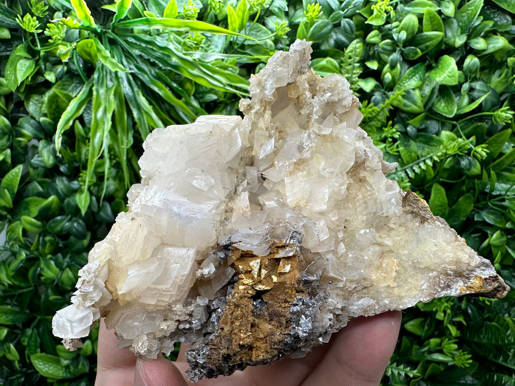 Calcite with Iron Oxide: Natural Mineral Specimen, Bulgaria