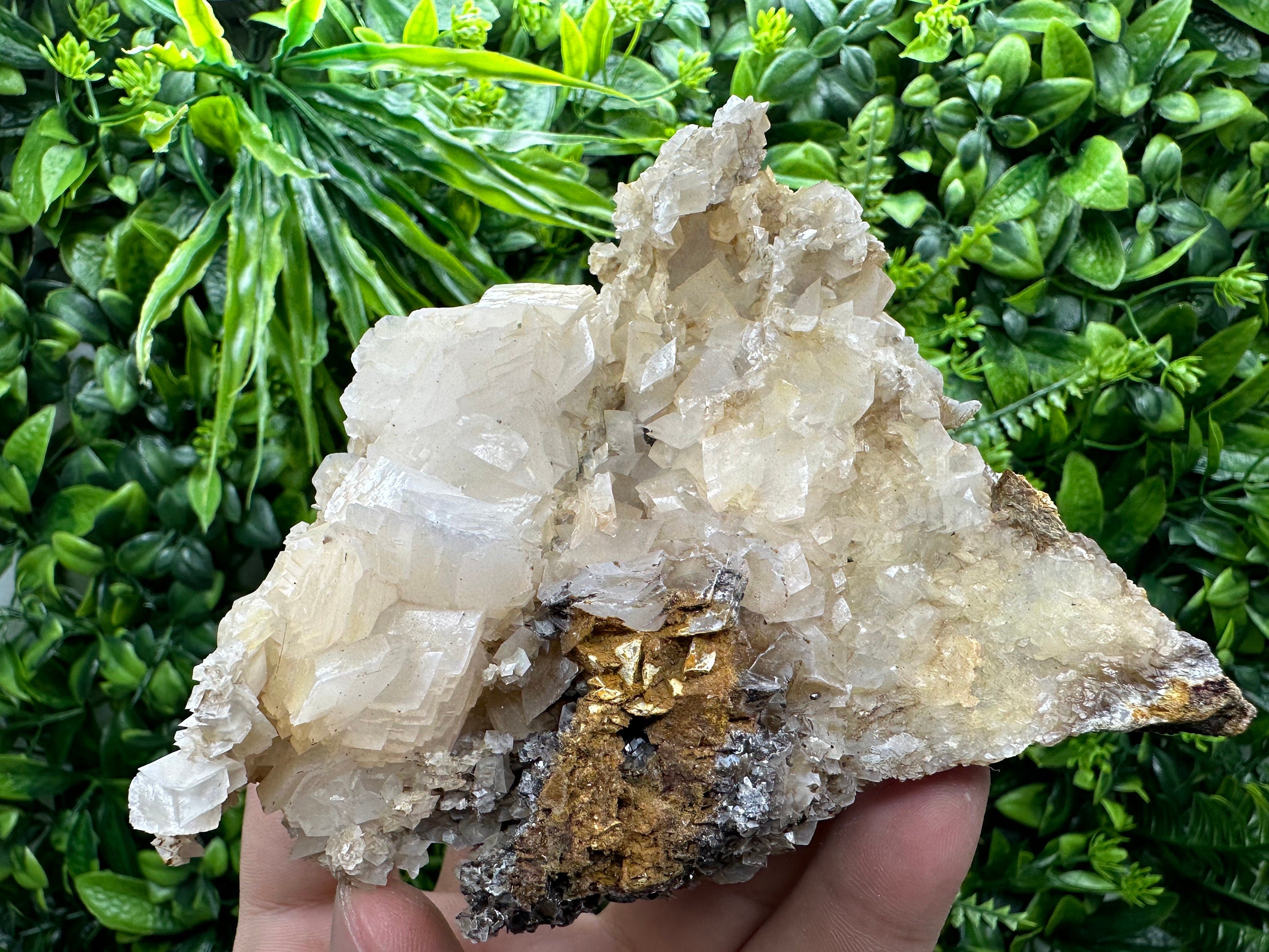 Calcite with Iron Oxide: Natural Mineral Specimen, Bulgaria