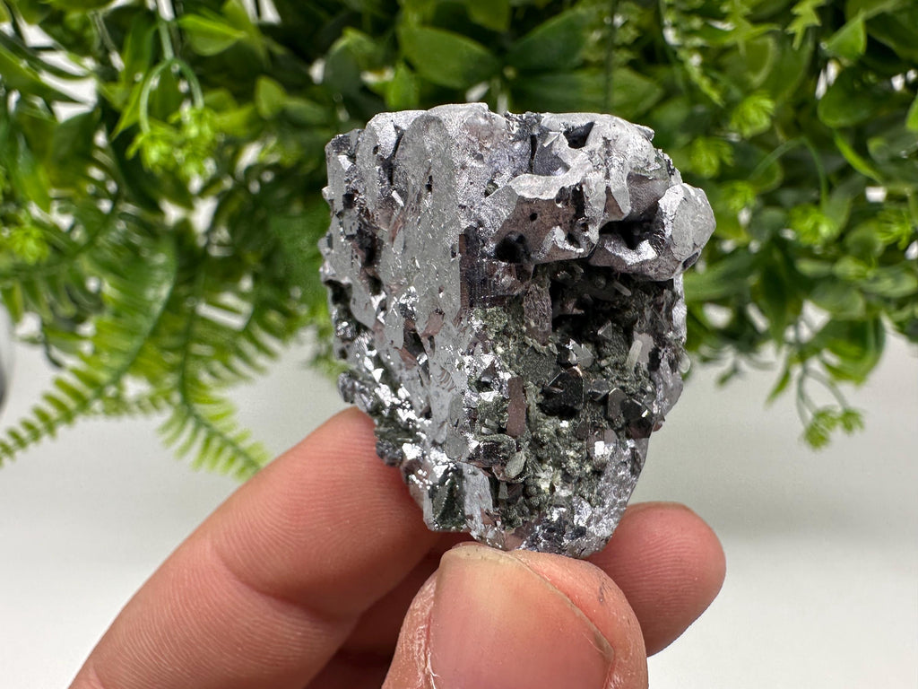 Skeletal Galena on Quartz, Borieva Mine Mineral Specimen