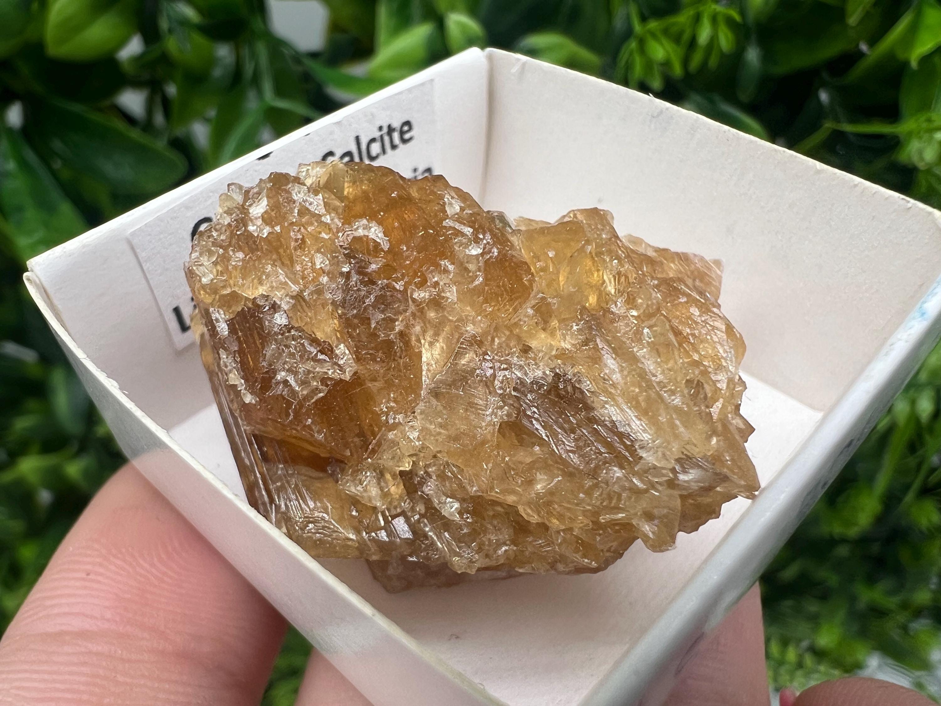 Raw Honey Calcite Stone: Golden Crystal (4/3 cm