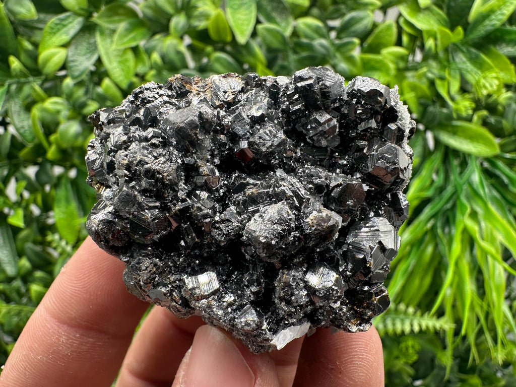 Sphalerite on Green Quartz, Bulgaria Mineral Specimen