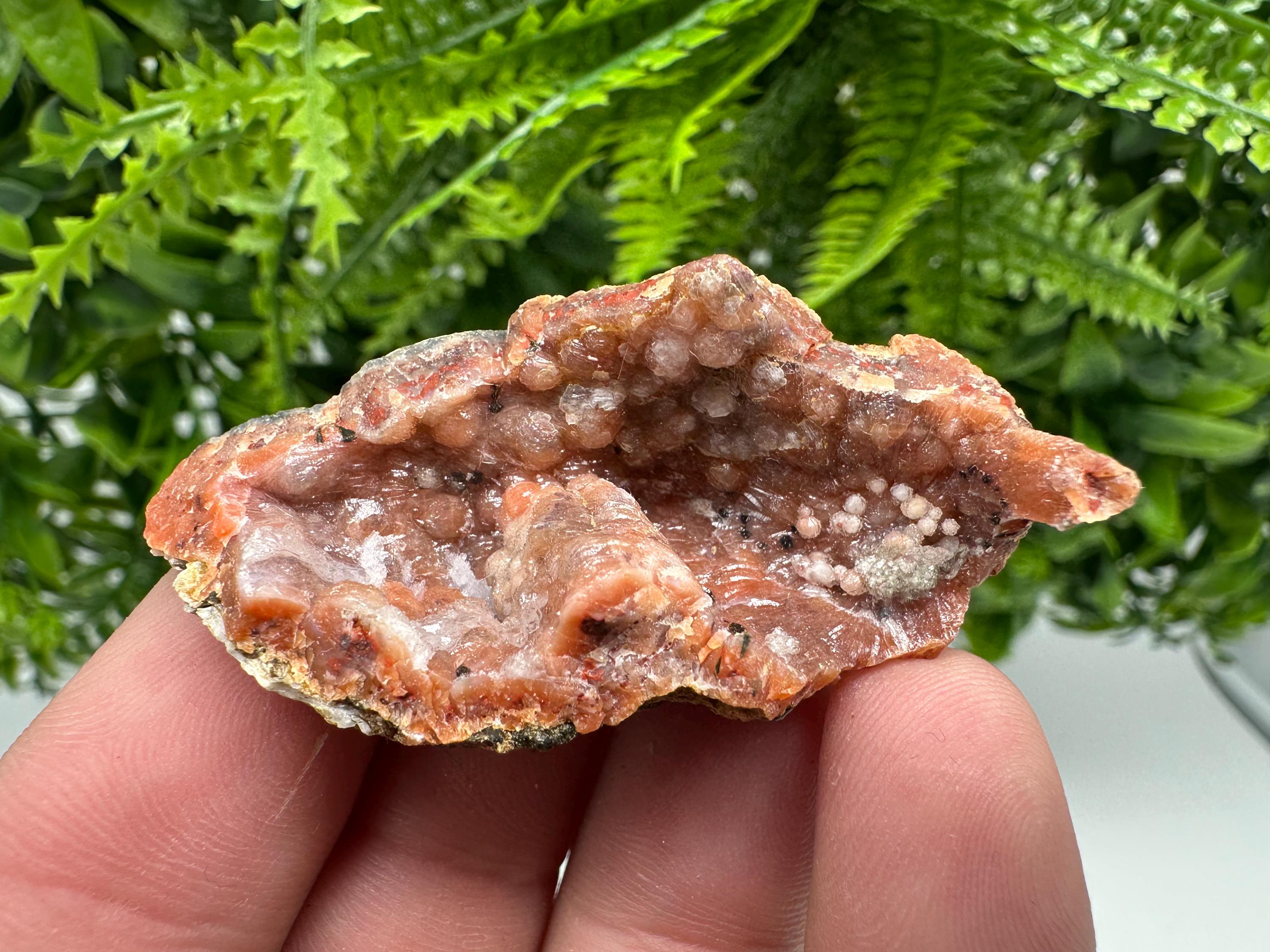 Moroccan Red Chalcedony Crystal Specimen: Rare Mineral Souvenir