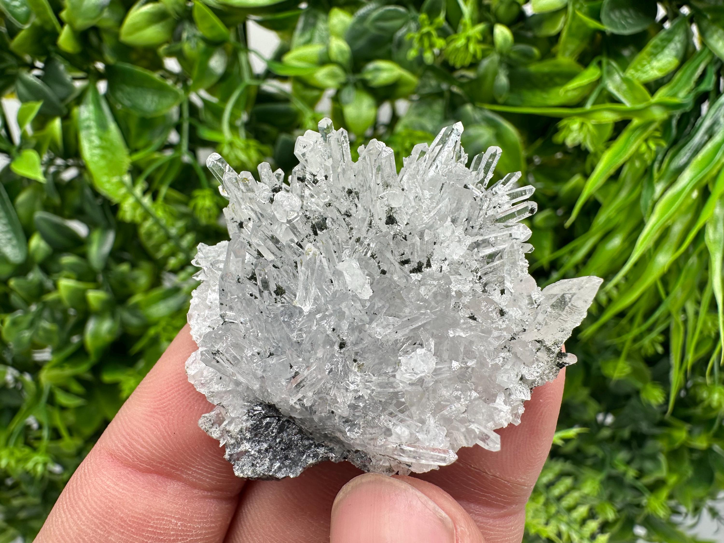 Chlorite Quartz Crystal Cluster - Borieva Mine, Bulgaria