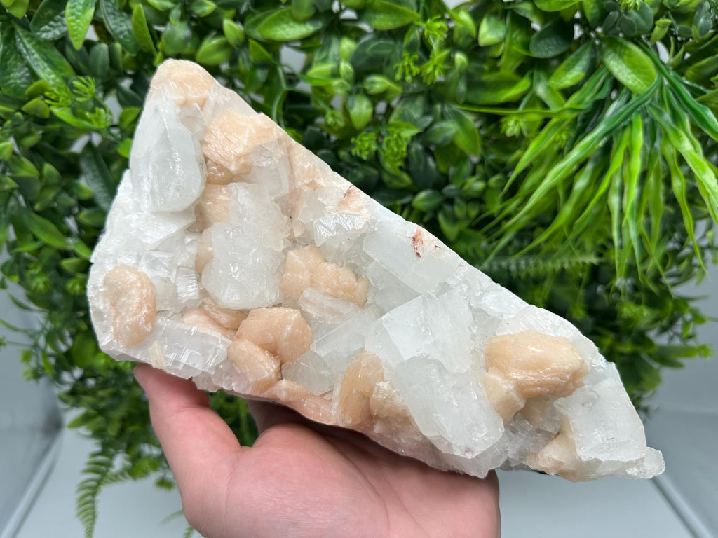 EXSTA Large Apophyllite,Stilbite on Chalcedony,natural,collection mineral specimen,India Mineral,Crystal,Stone Mineral Specimen IndiaCrystal