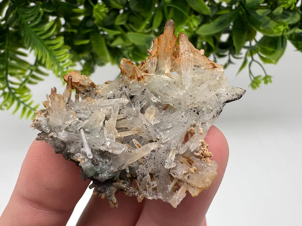 Bulgarian Quartz Mineral Specimen: Iron Oxide Limonite Inclusion