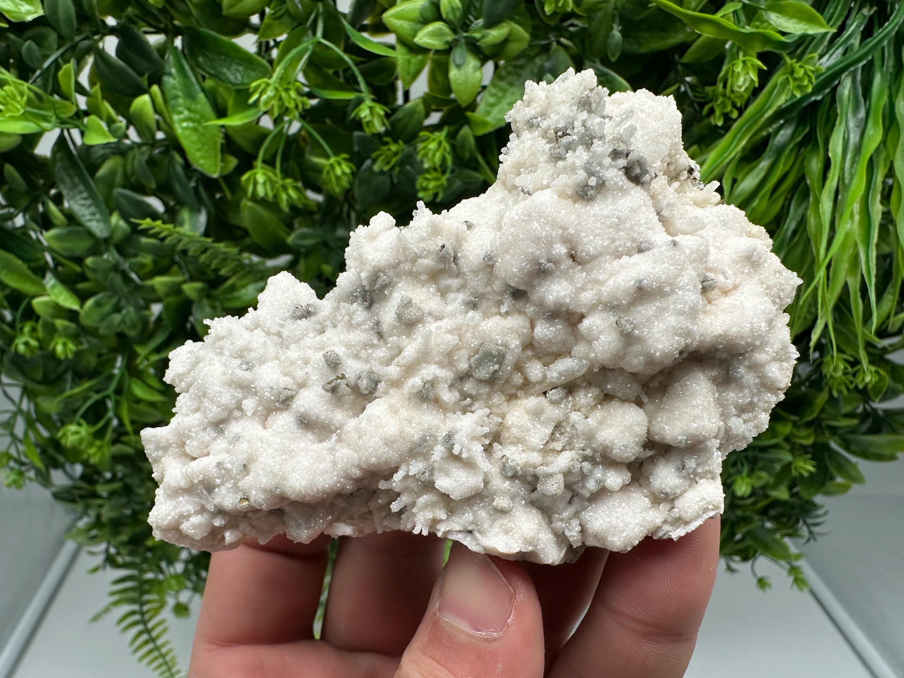 Chalcopyrite on Mangano Calcite Micro Crystal: Krushev Dol Mine, Bulgaria