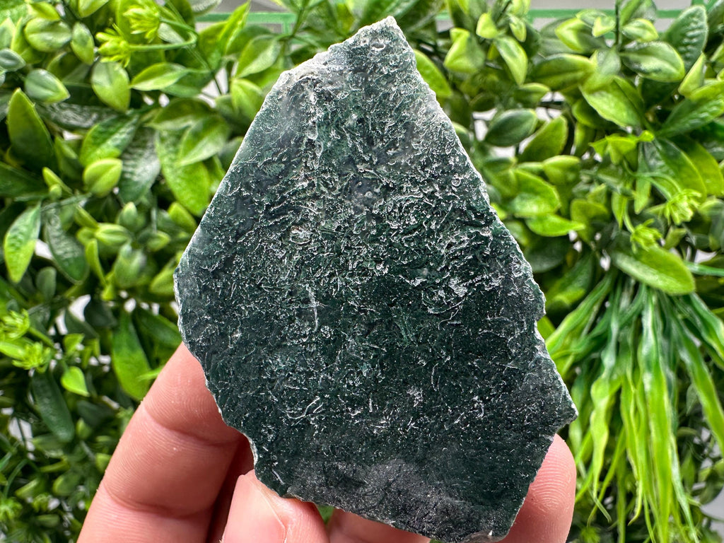 Polished Moss Agate Slab: Crystal Slice (7/5 cm, 103 grams)