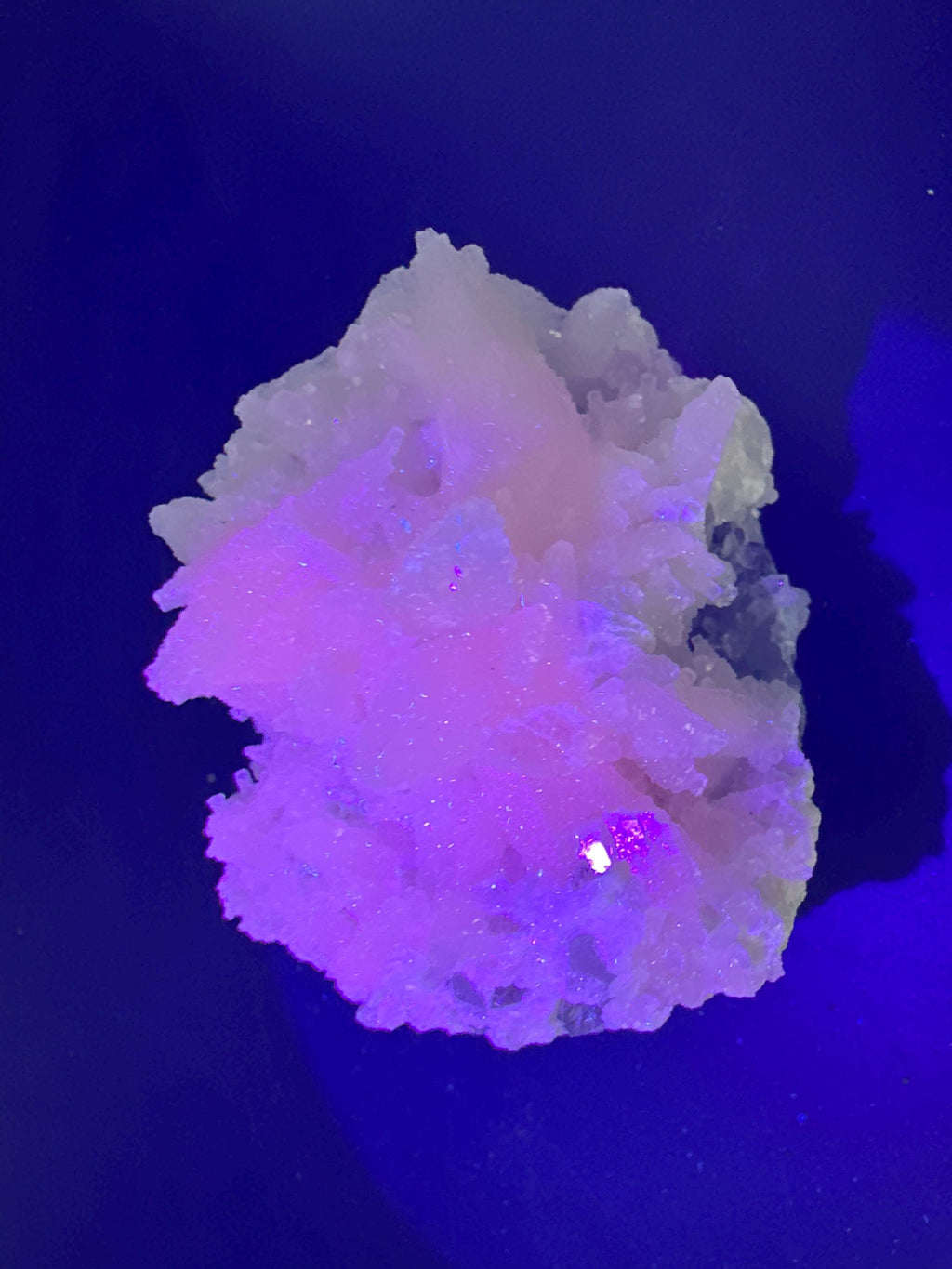 Calcite on Green Quartz: Djurcovo Mine, Bulgaria