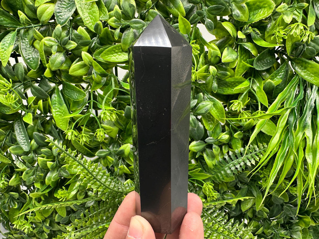 12cm Shungite Stone Tower: EMF Neutralizer, Energy Protection