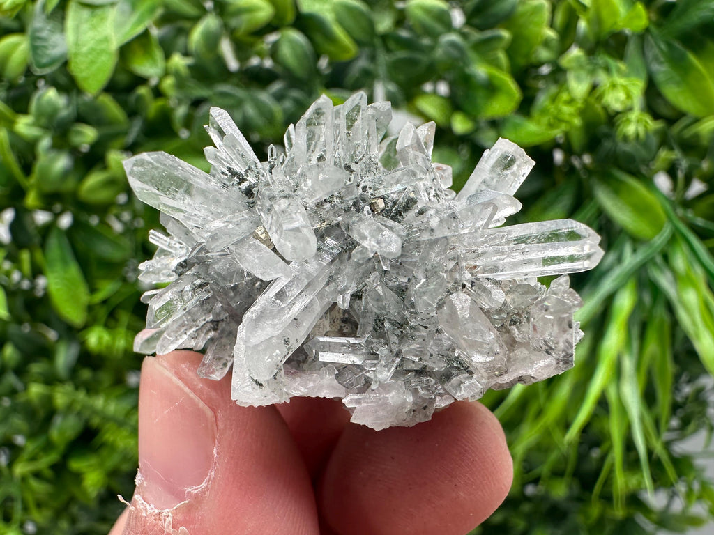 Lovely specimen Green Quartz inclusions Chlorite and Sphalerite/ Natural minerals/ Souvenir crystal gift minerals famous 9th September/Madan