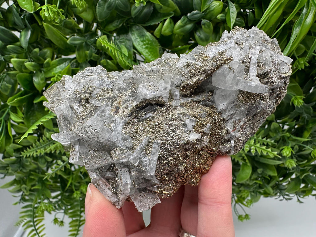 Marcasite Cluster,Barite on Chalcedony, Bulgaria Mineral Specimen