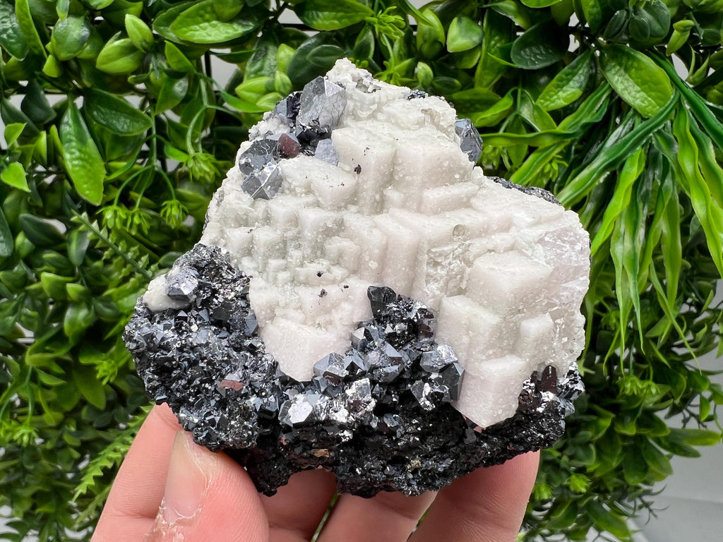 Stunning Shpinel Galena on Sphalerite,Calcite from Borieva mine,Madan,Bulgaria,Natural,collectible mineral specimen,home decor,collectible’s