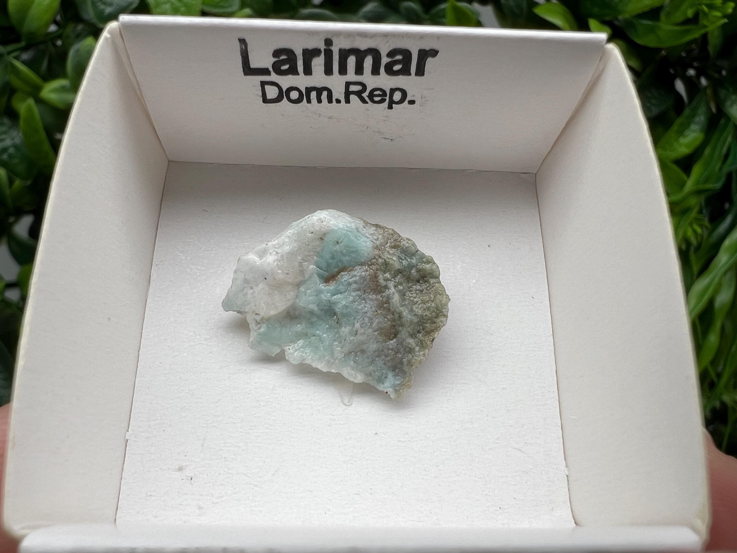 Rare Raw Larimar Specimen: Dom. Rep. Mineral Collection (25/20mm)