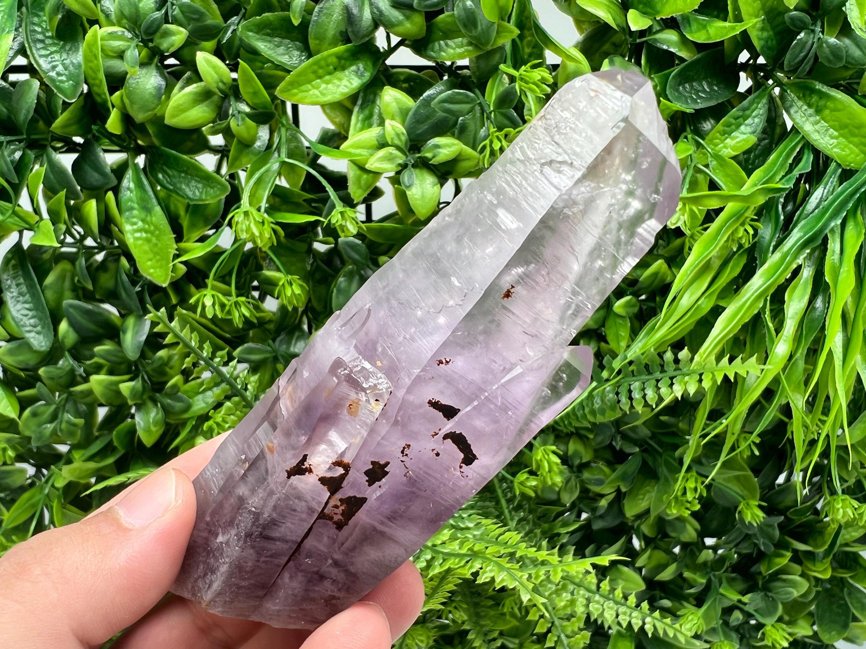 LARGE Amethyst Phantom whit Cerusite, natural minerals souvenir crystal,collectors specimen,rare crystal,rare Amerhyst,gift,souvenir