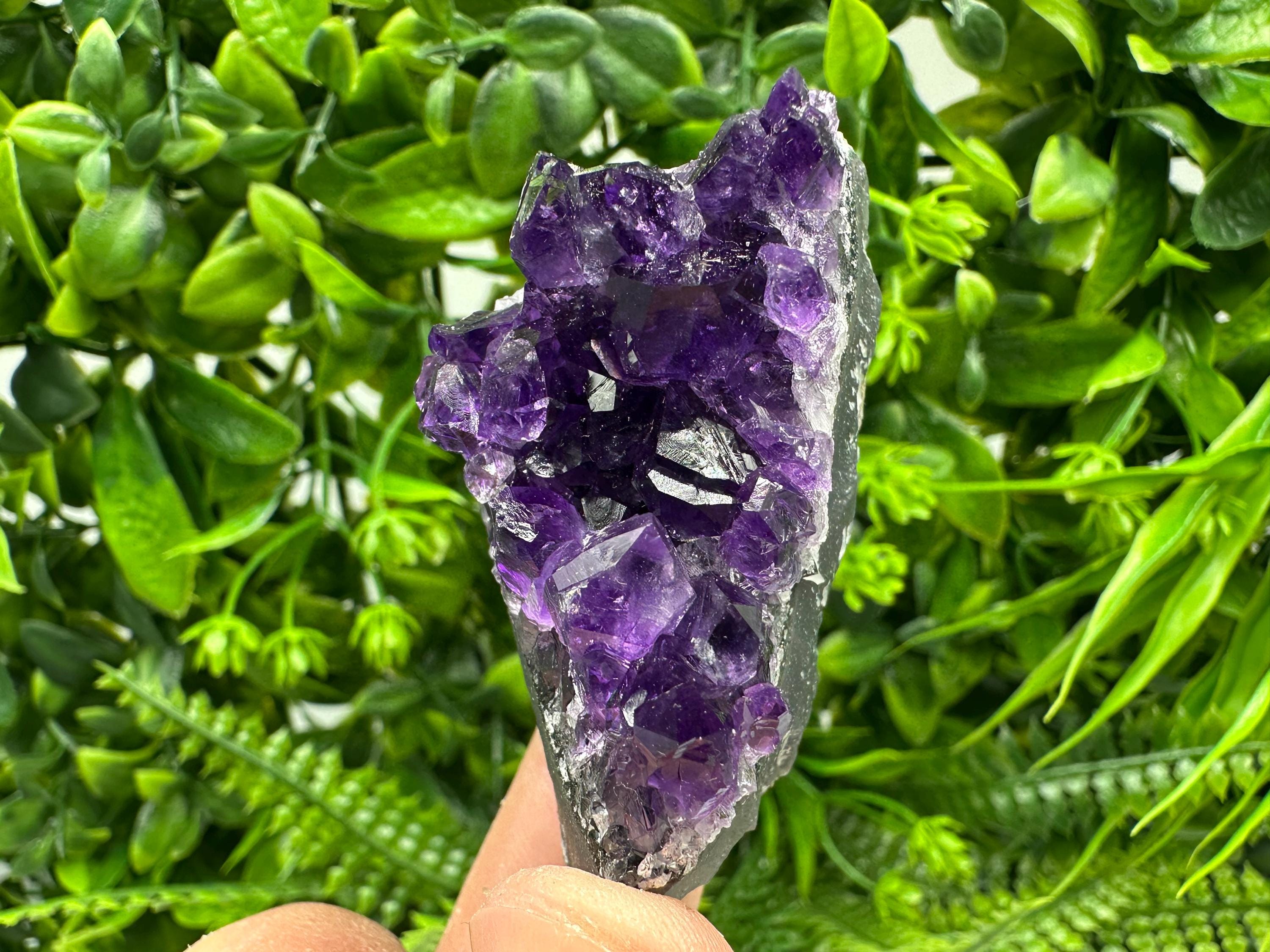 Uruguay Amethyst Cluster: Natural Purple Quartz Crystal, Home Decor
