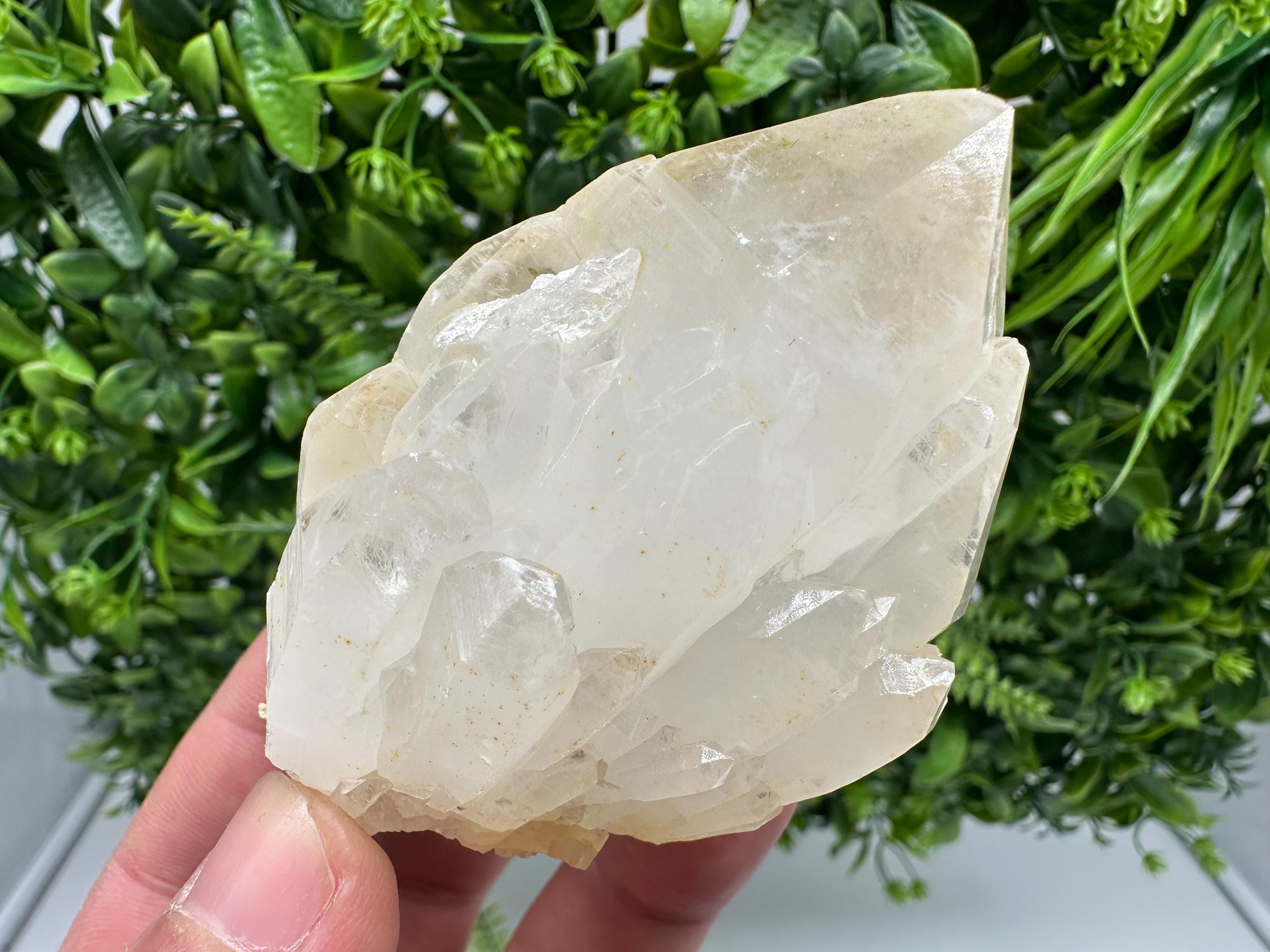 Limonite Quartz Crystal Cluster: Iron Oxide Mineral Specimen