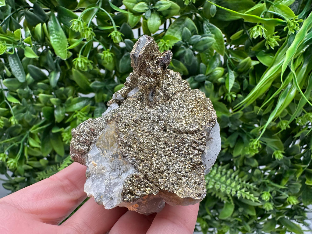 Marcasite Cluster on Chalcedony, Bulgaria Mineral Specimen