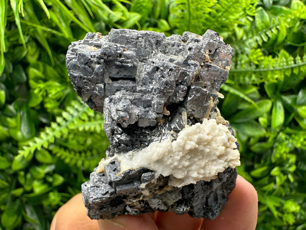 Rare Skeleton Galena Cluster: Natural Crystal Mineral Souvenir