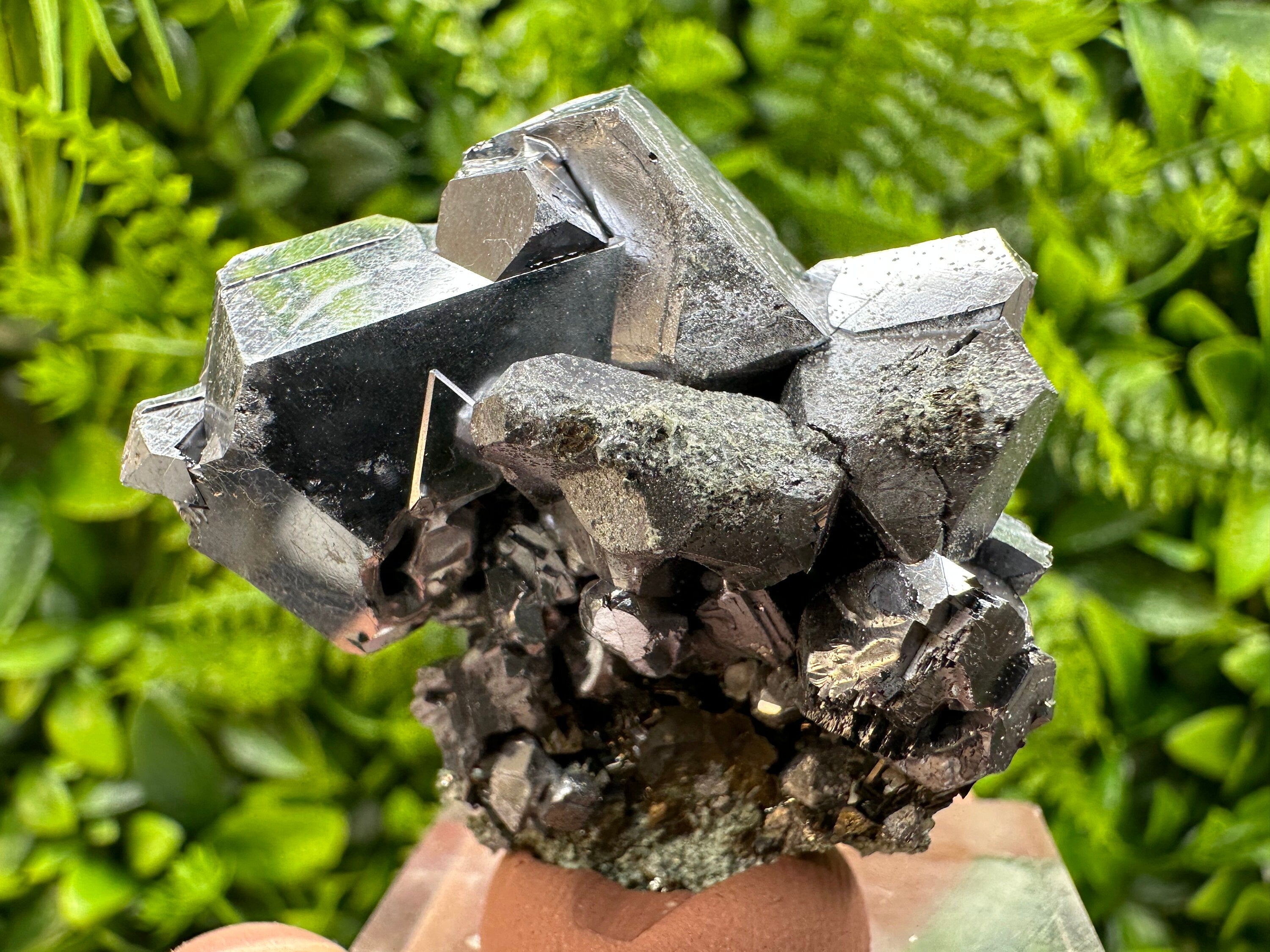 Shiny Galena Cluster: Natural Mineral Souvenir from Madan, Bulgaria