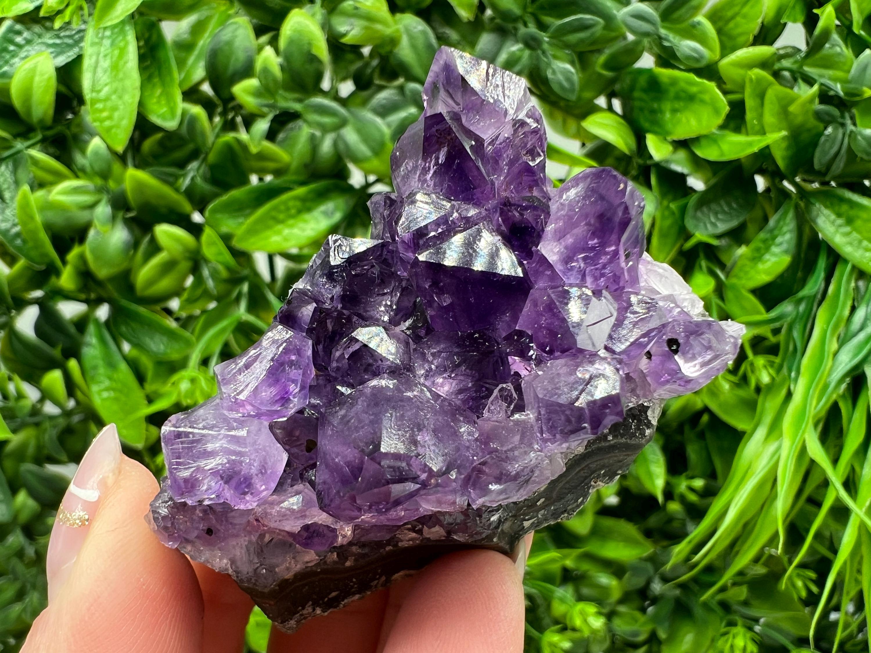 Uruguay Amethyst Crystal: Purple Quartz Home Decor, Energy Stone