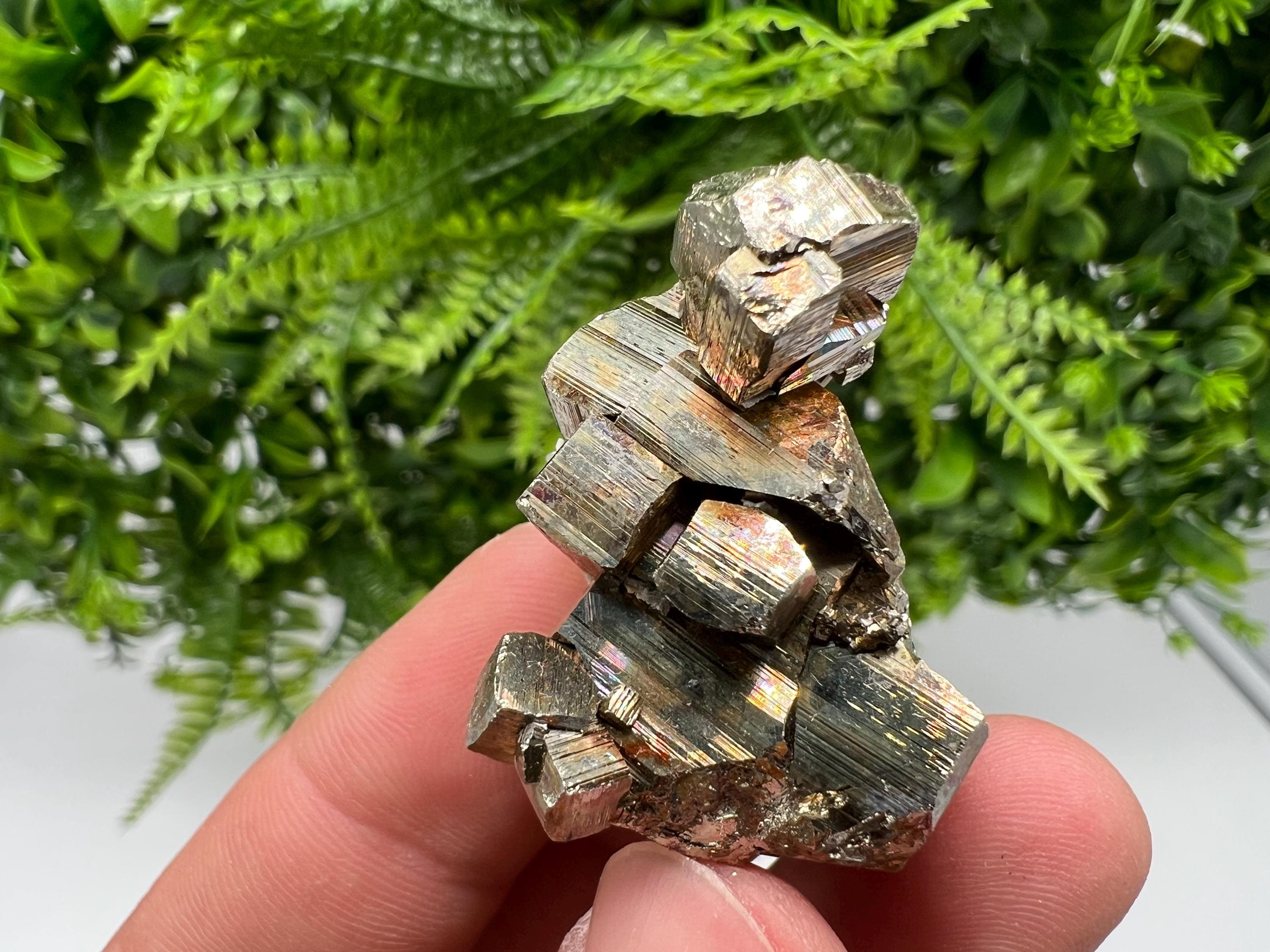 Rainbow Pyrite Hematite Cluster: Borieva Mine, Bulgaria