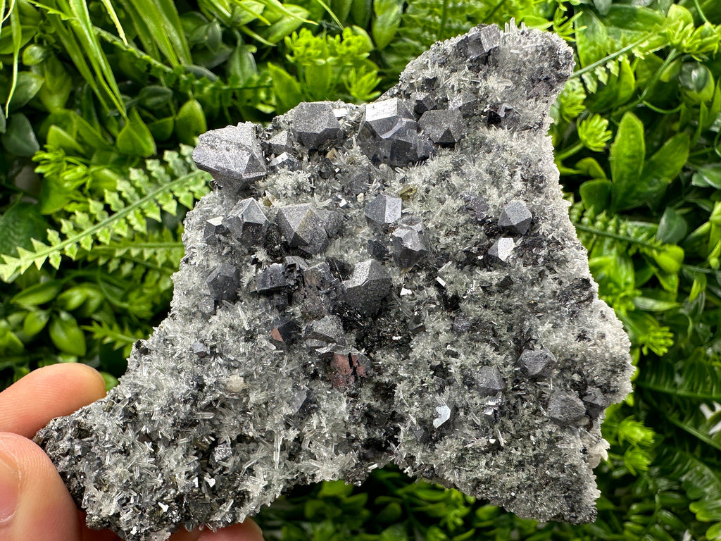 Galena with Sphalerite on Quartz, Bulgaria Mineral Specimen