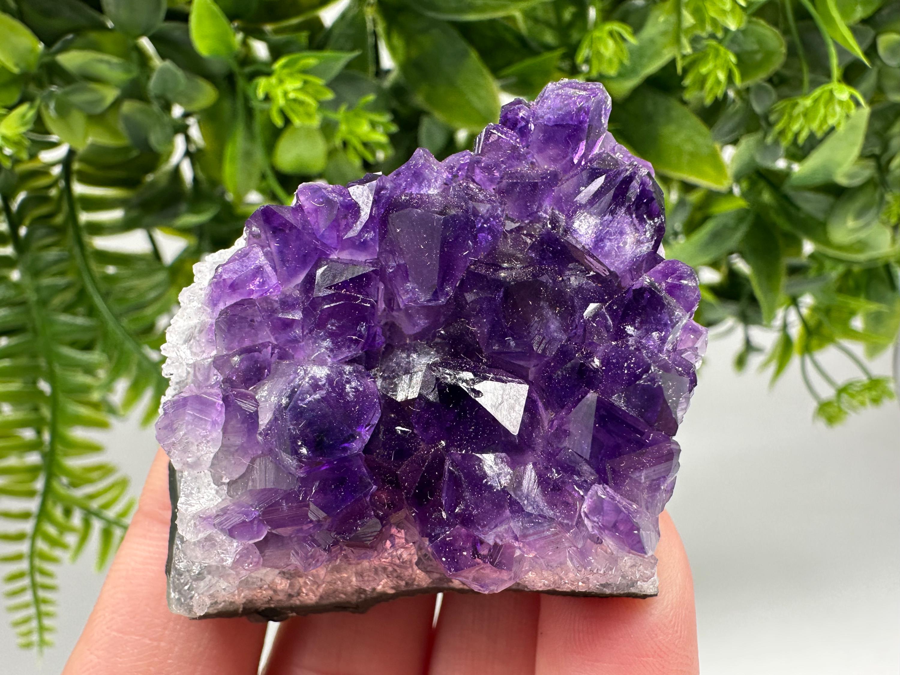 Uruguay Amethyst Crystal: Purple Quartz Home Decor, Energy Stone