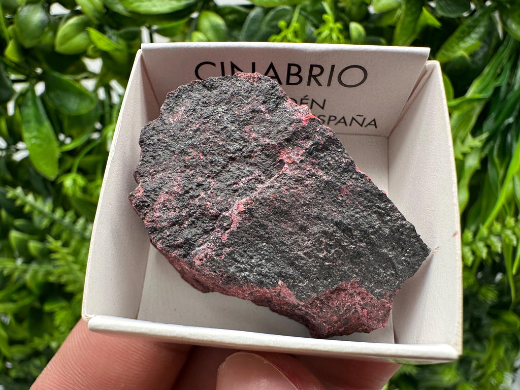 Red Cinnabar Crystal Specimen: Raw Mineral from Almaden, Spain