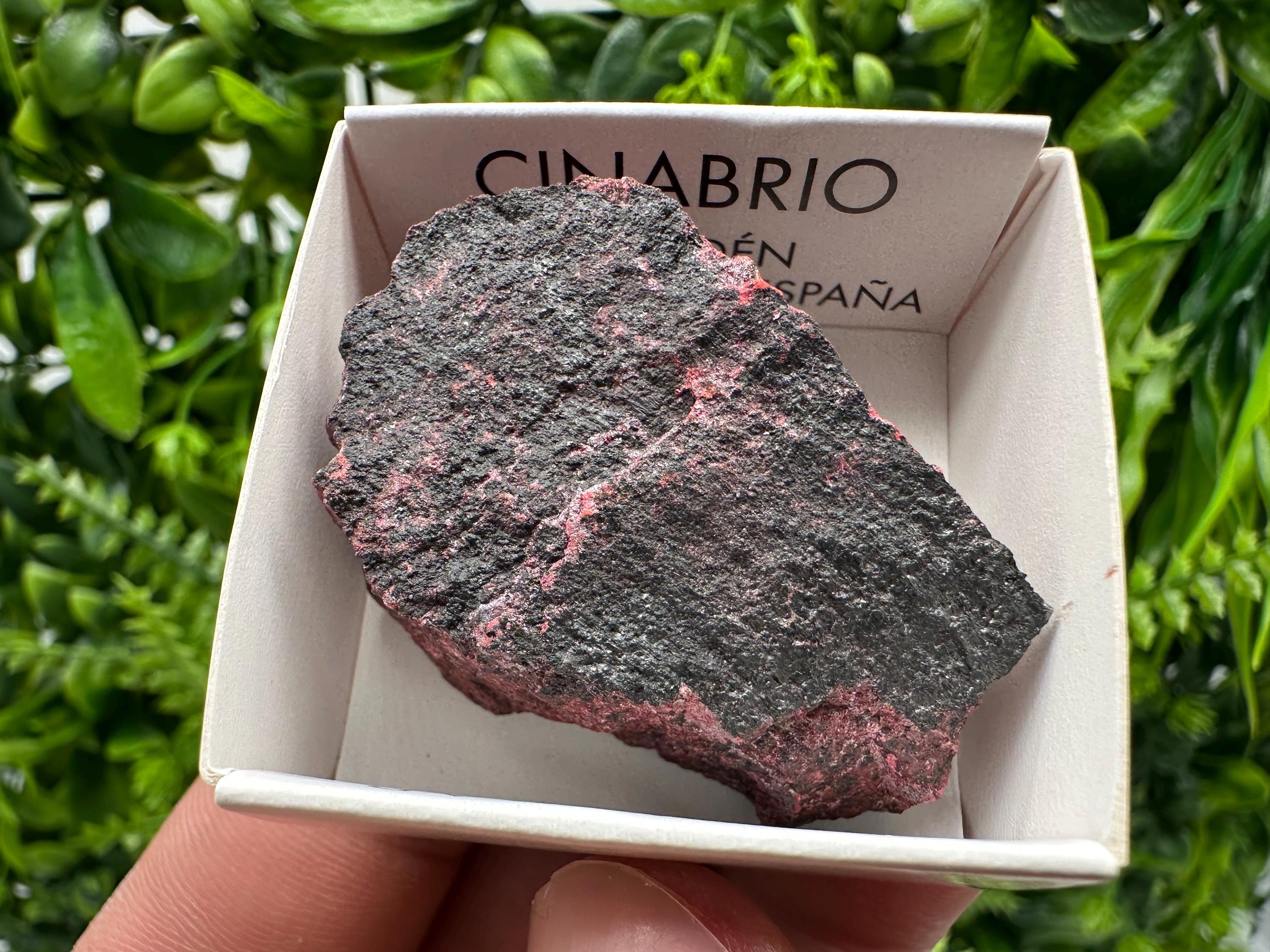 Red Cinnabar Crystal Specimen: Raw Mineral from Almaden, Spain
