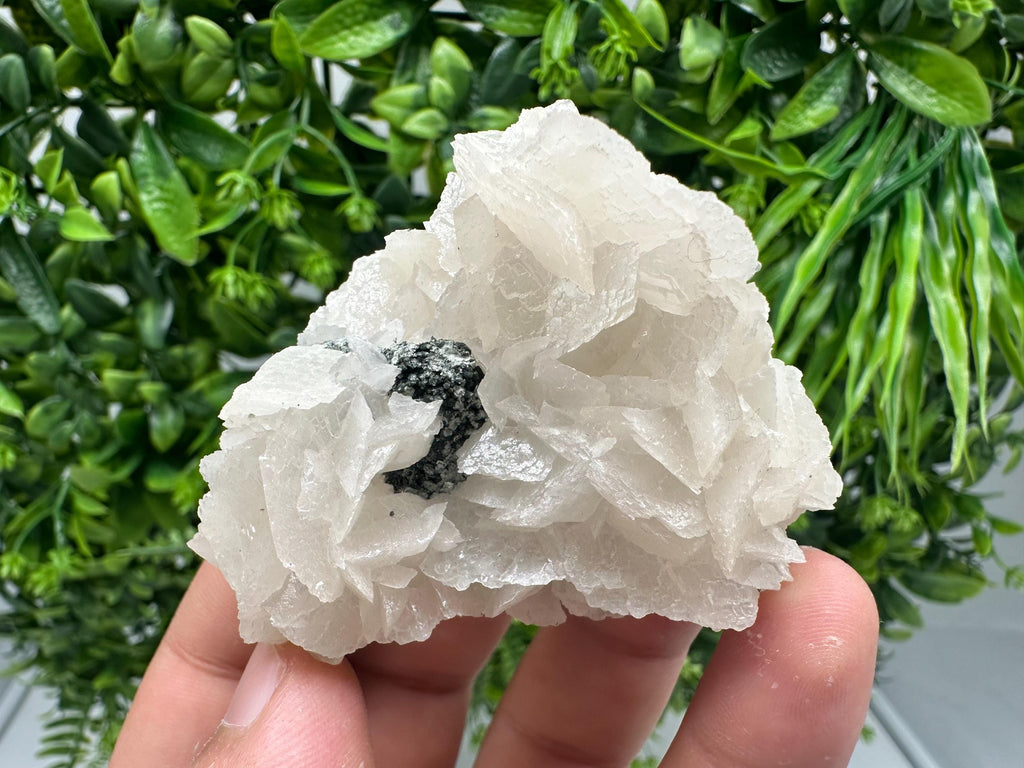 Calcite on Green Quartz, Borieva Mine, Bulgaria
