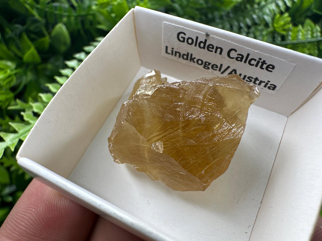 Raw Honey Calcite Crystal: Rough Golden Calcite Stone (3/3/2.5cm)