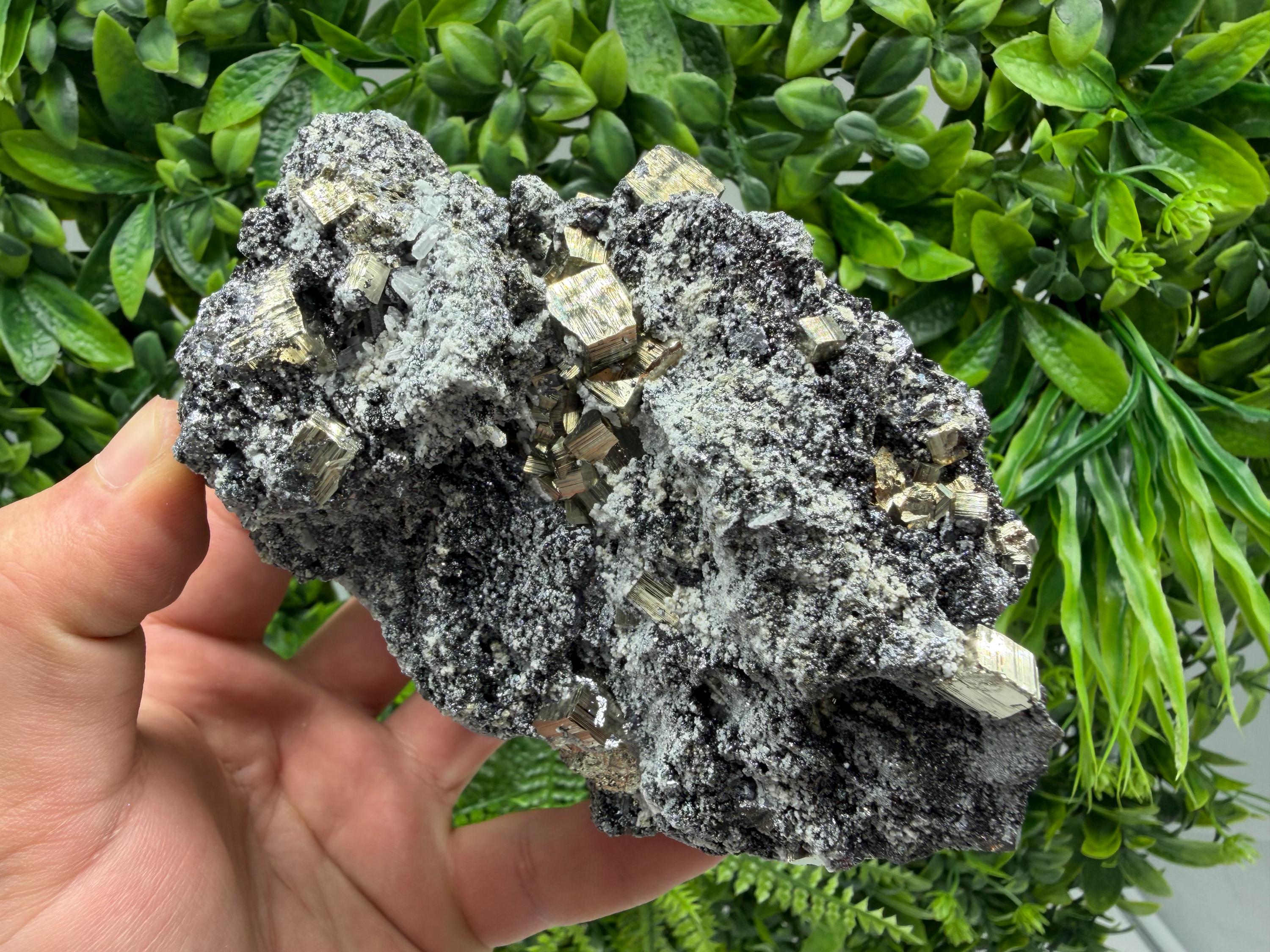 Pyrite Sphalerite Quartz  Mineral Specimen, Krushev dol Mine