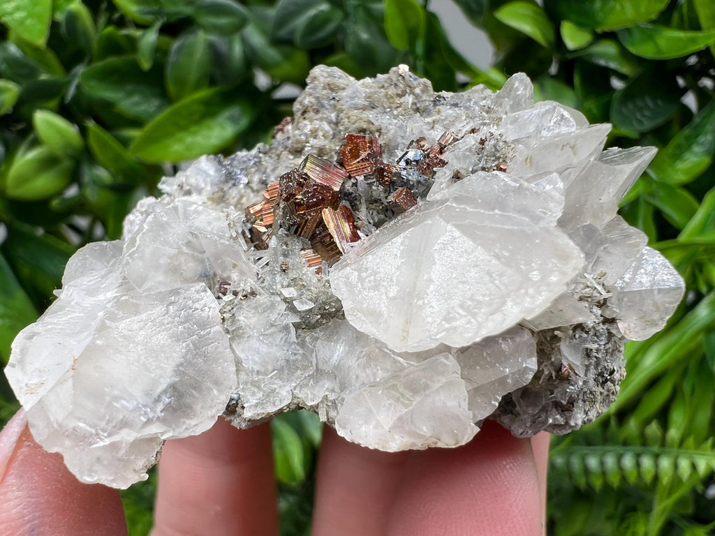Wonderful Red Pyrite,Calcite on Quartz from Borieva mine,Madan,Bulgaria,natural,collectible mineral specimen,home decor stone,gift minerals