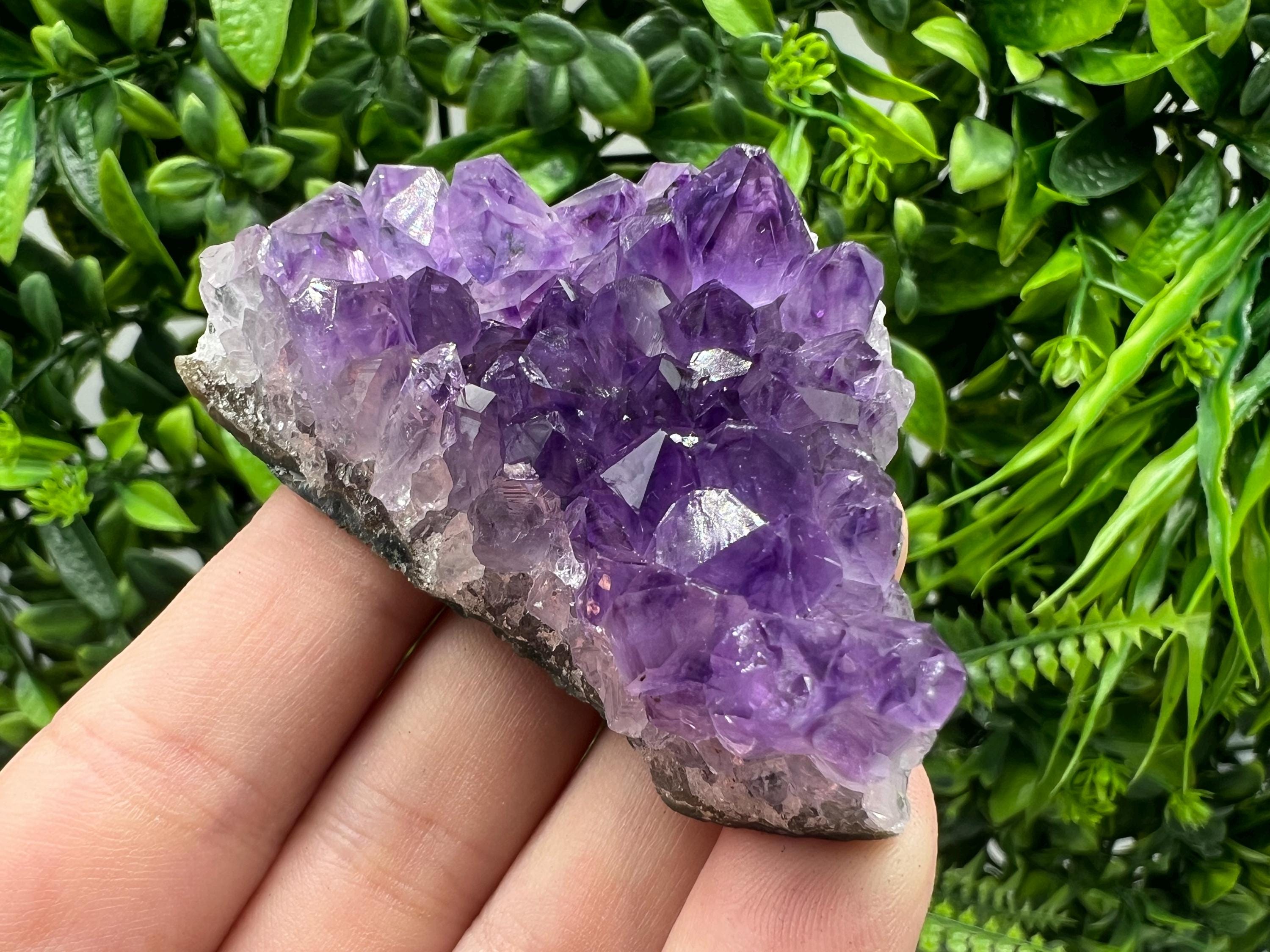 Uruguay Purple Amethyst Cluster, Natural Crystal Decor
