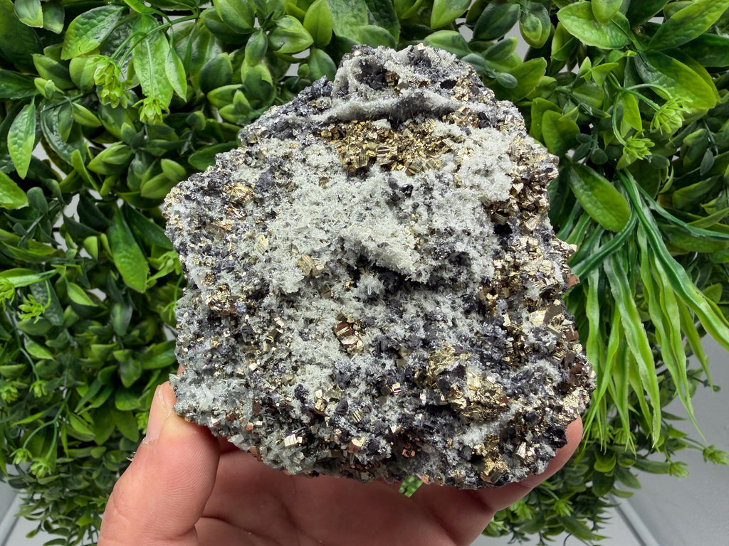 Sphalerite Quartz Pyrite Mineral Specimen: Madan Bulgaria Rare Crystal